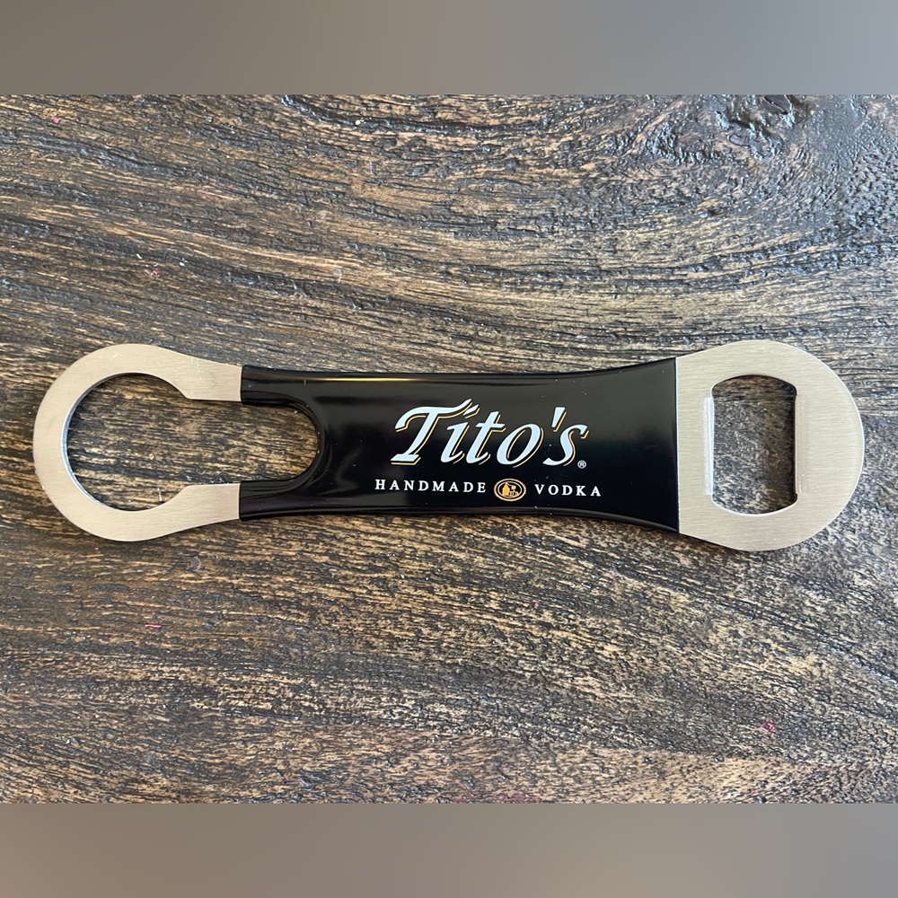 Handmade Vodka Black Double-Ended Bottle Opener